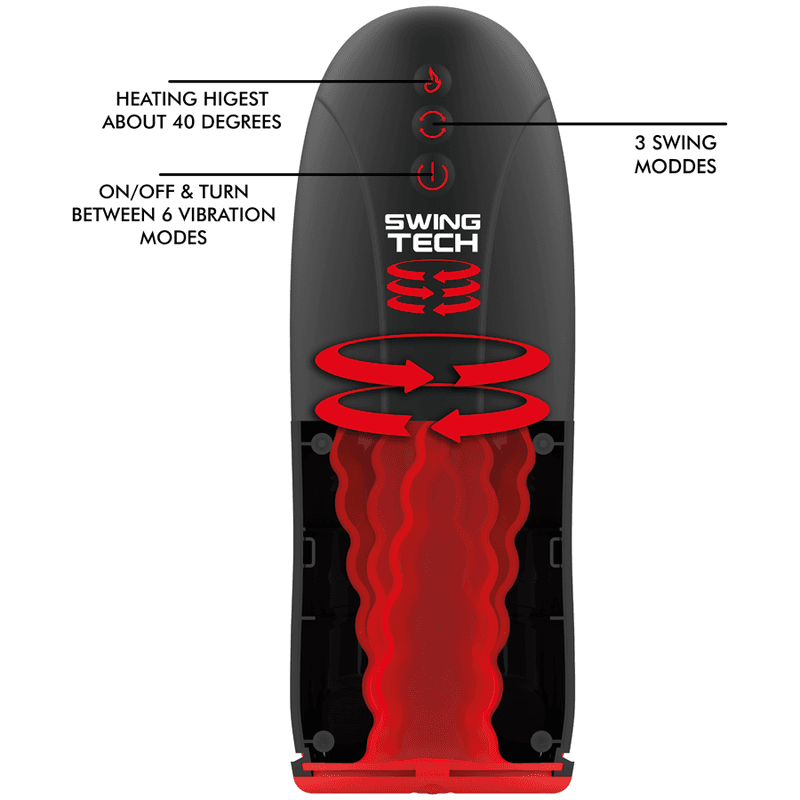 JAMYJOB - SWING-R HEATING EFFECT, SWING TECH AND VIBRATION MASTURBATOR thumb 3