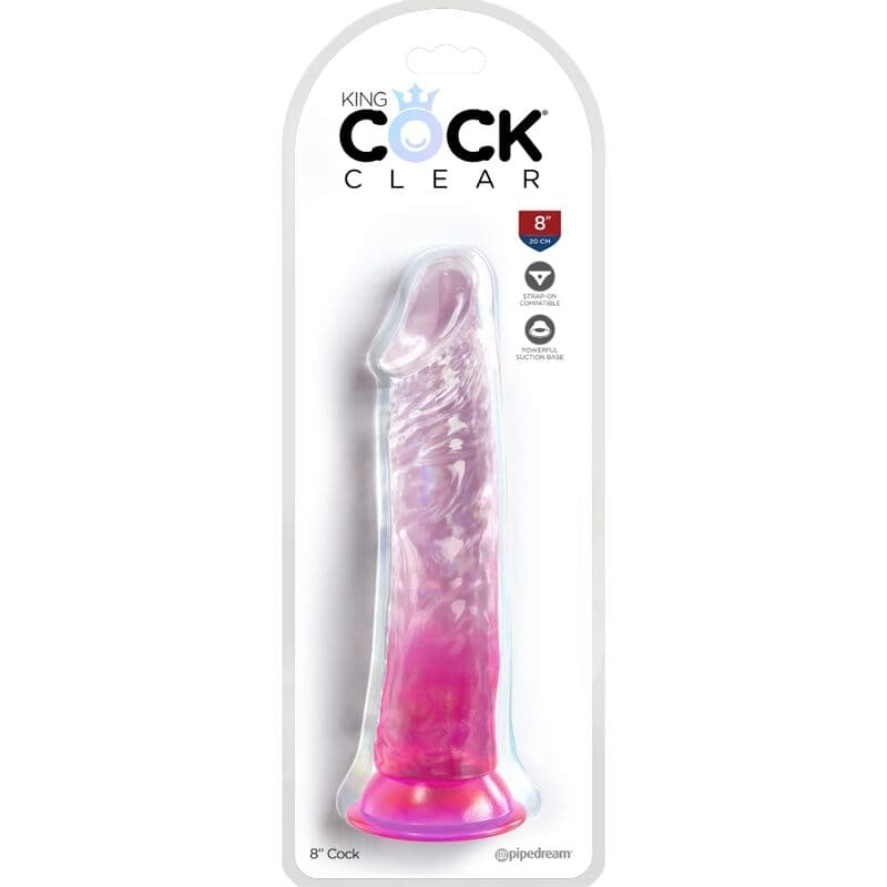 KING COCK - CLEAR REALISTIC PENIS 19.7 CM PINK thumb 2
