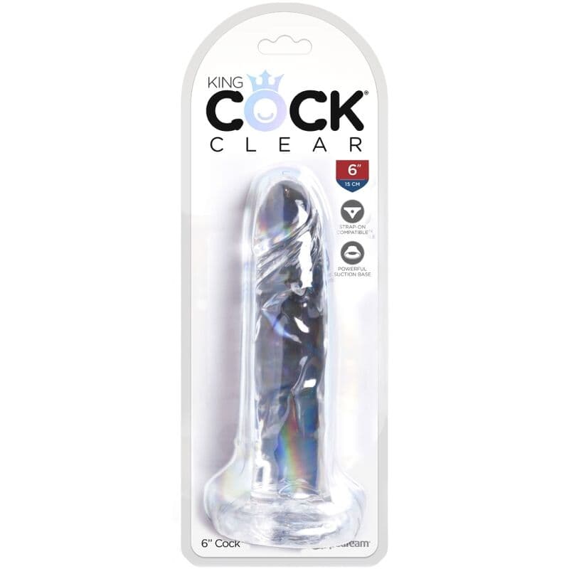 KING COCK - CLEAR REALISTIC PENIS 15.5 CM TRANSPARENT thumb 4