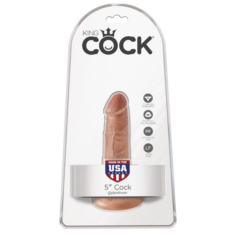 KING COCK - REALISTIC PENIS 12 CM CARAMEL thumb 6