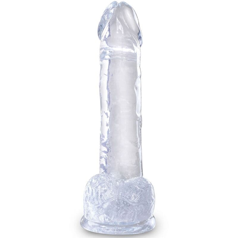 KING COCK - CLEAR REALISTIC PENIS WITH BALLS 15.2 CM TRANSPARENT thumb 2