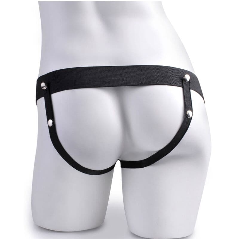 FETISH FANTASY SERIES - ADJUSTABLE HARNESS REMOTE CONTROL REALISTIC PENIS WITH RECHARGEABLE TESTICLES AND VIBRATOR 15 CM thumb 5