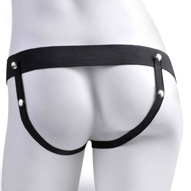 FETISH FANTASY SERIES - ADJUSTABLE HARNESS REALISTIC PENIS WITH BALLS RECHARGEABLE AND VIBRATOR 17.8 CM thumb 5