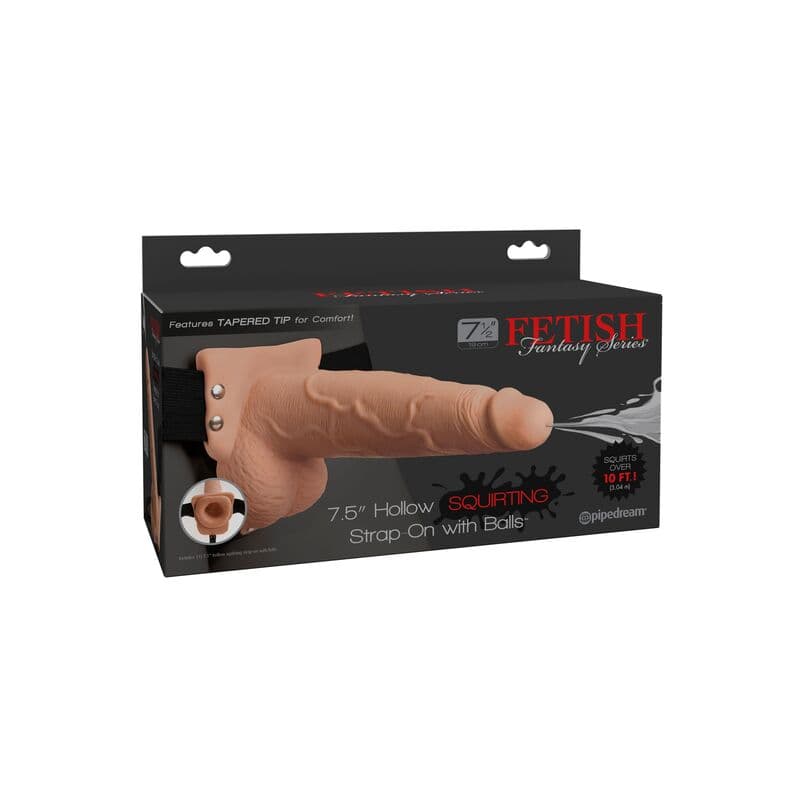 FETISH FANTASY SERIES - ADJUSTABLE HARNESS REALISTIC PENIS WITH BALLS SQUIRTING 19 CM thumb 5