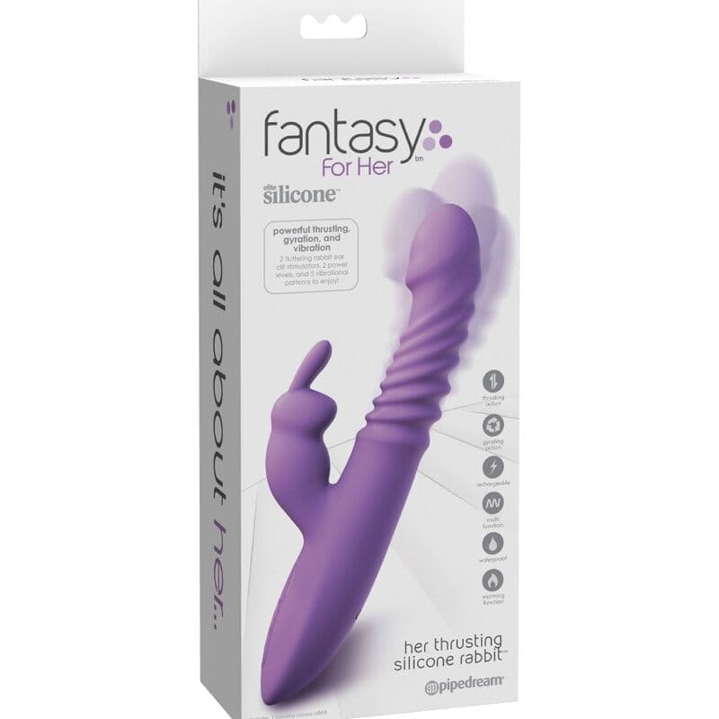 FANTASY FOR HER - RABBIT CLITORIS STIMULATOR WITH HEAT OSCILLATION AND VIBRATION FUNCTION VIOLET thumb 5
