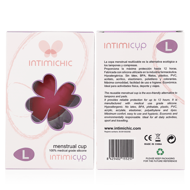 INTIMICHIC - MENSTRUAL CUP MEDICAL GRADE SILICONE - SIZE L thumb 7