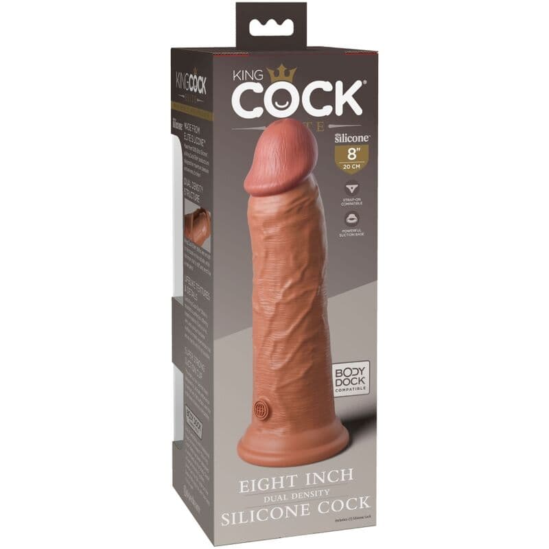 KING COCK - ELITE REALISTIC SILICONE DILDO 20.3 CM CARAMEL thumb 6