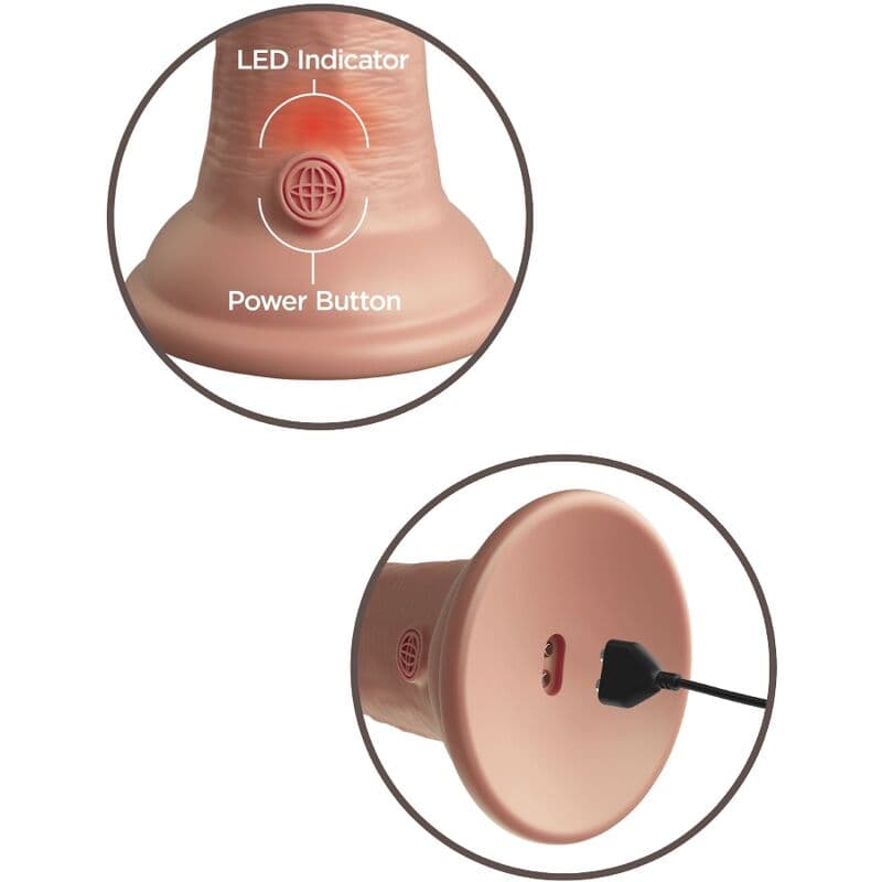 KING COCK - ELITE REALISTIC DILDO VIBRATING & SILICONE 15.2 CM thumb 5