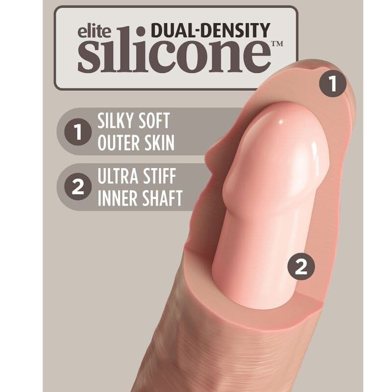 KING COCK - ELITE REALISTIC DILDO VIBRATOR & SILICONE REMOTE CONTROL 17.8 CM thumb 4