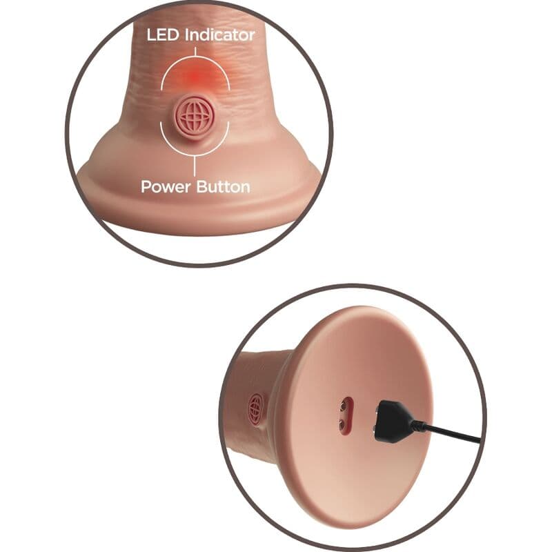 KING COCK - ELITE REALISTIC DILDO VIBRATING & SILICONE 20.3 CM thumb 4