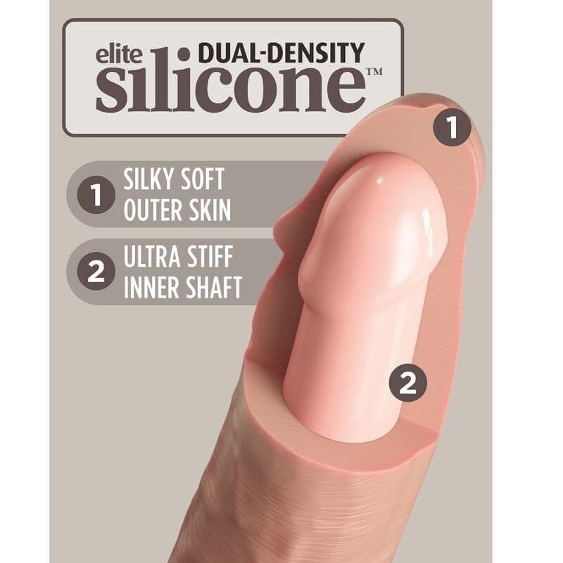 KING COCK - ELITE REALISTIC DILDO VIBRATOR & SILICONE REMOTE CONTROL 23 CM thumb 6