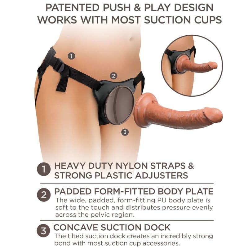 KING COCK - ELITE COMFY ADJUSTABLE HARNESS WITH DILDO 17.8 CM thumb 10