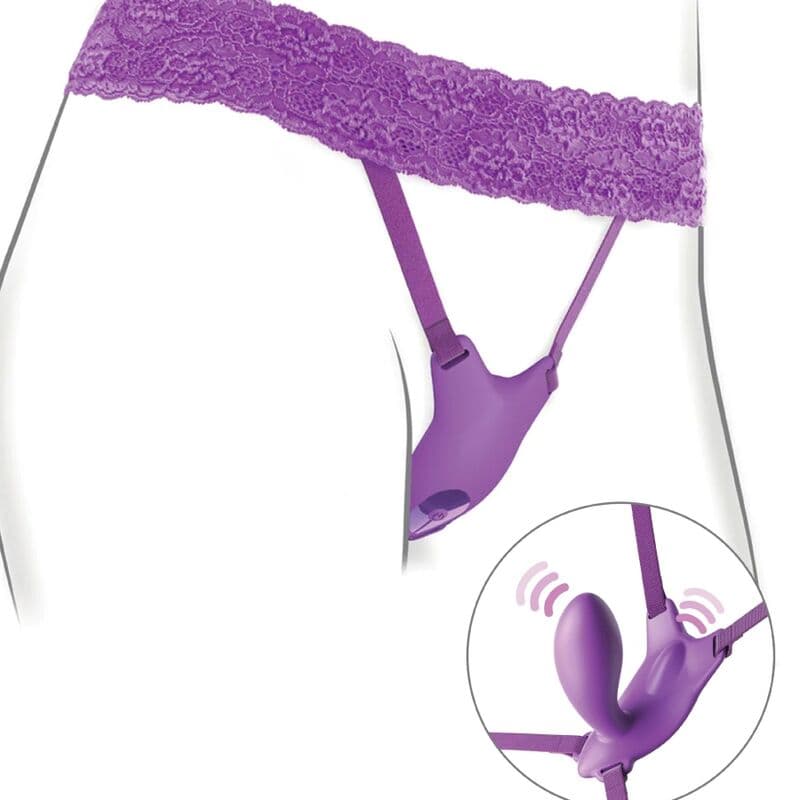 FANTASY FOR HER - BUTTERFLY HARNESS G-SPOT WITH VIBRATOR, RECHARGEABLE & REMOTE CONTROL VIOLET thumb 4
