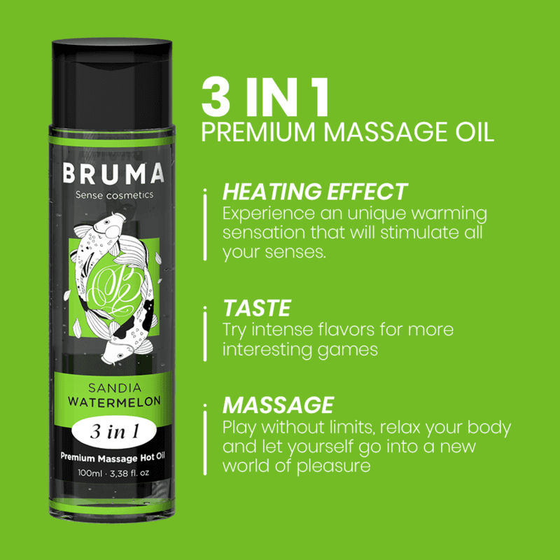 BRUMA - PREMIUM MASSAGE HOT OIL WATERMELON 3 IN 1 - 100 ML thumb 4