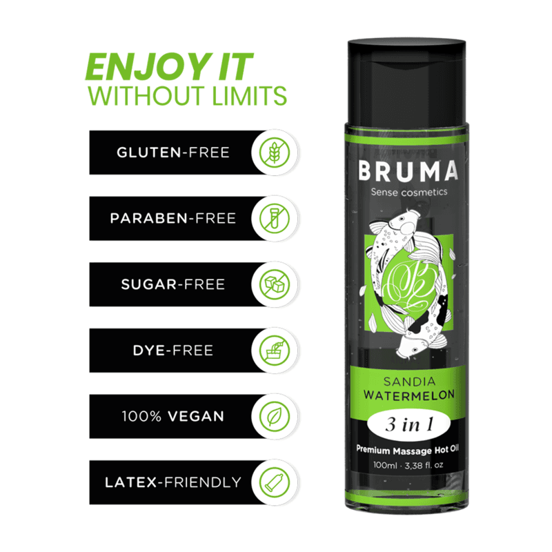 BRUMA - PREMIUM MASSAGE HOT OIL WATERMELON 3 IN 1 - 100 ML thumb 3