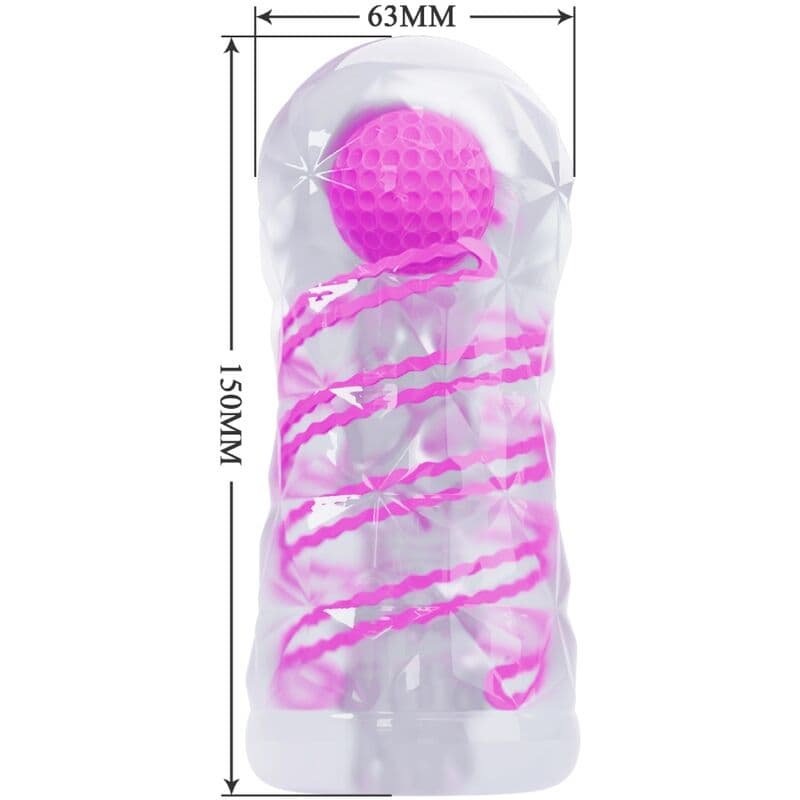 PRETTY LOVE - FANTASY MALE MASTURBATOR WITH INTERNAL SPIRAL AND TRANSPARENT BALLS thumb 4