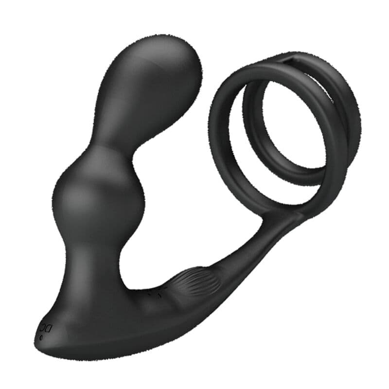 PRETTY LOVE - MARSHALL PENIS RING WITH VIBRATORY ANAL PLUG WITH REMOTE CONTROL thumb 3