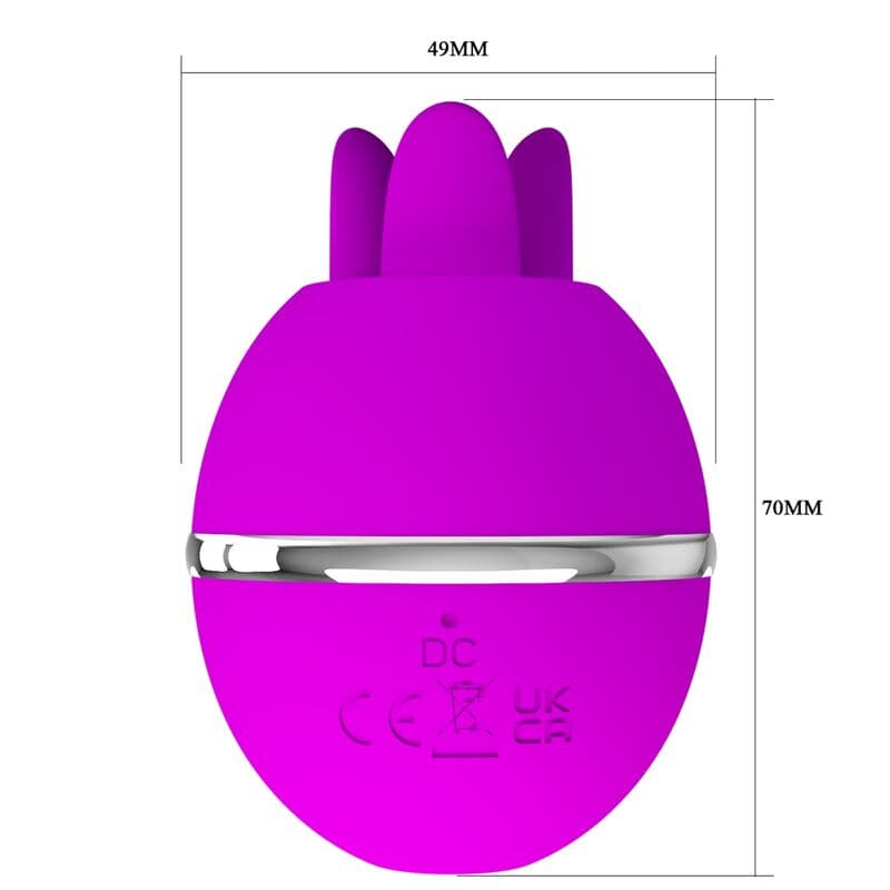 PRETTY LOVE - GEMINI BALL PURPLE ROUND SILICONE VIBRATOR thumb 8