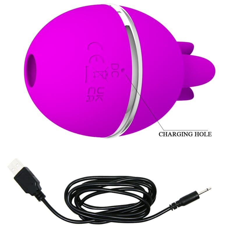PRETTY LOVE - GEMINI BALL PURPLE ROUND SILICONE VIBRATOR thumb 3