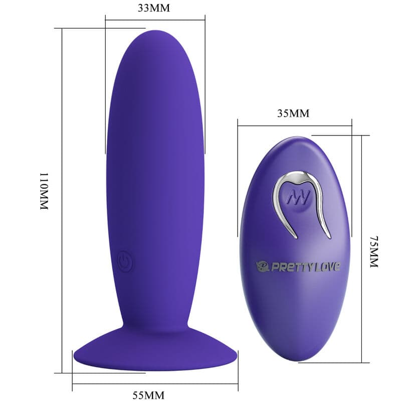 PRETTY LOVE - YOUTH PLUG ANAL VIBRATOR REMOTE CONTROL VIOLET thumb 4