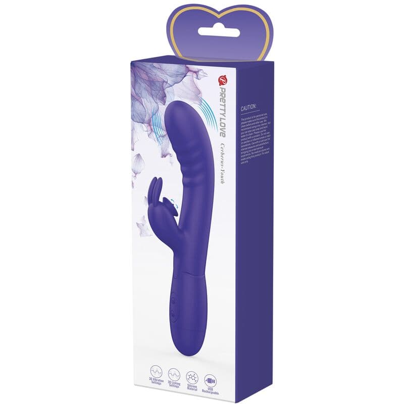 PRETTY LOVE - CERBERUS YOUTH VIOLET RABBIT VIBRATOR thumb 9