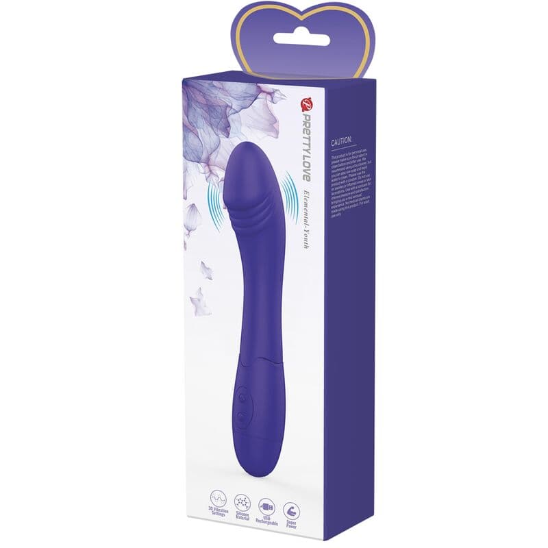 PRETTY LOVE - ELEMENTAL YOUTH VIOLET VIBRATOR DILDO thumb 8