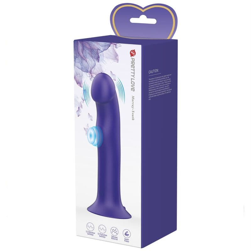 PRETTY LOVE - MURRAY YOUTH VIBRATING DILDO & RECHARGEABLE VIOLET thumb 8
