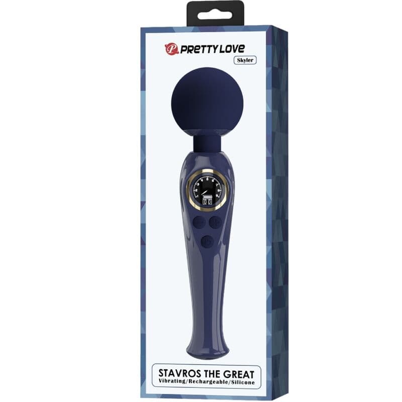 PRETTY LOVE - SKYLER VIBRATOR WAND BLUE thumb 8
