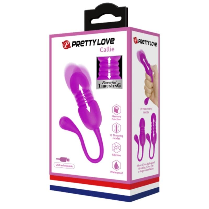 PRETTY LOVE - CALLIE PURPLE RECHARGEABLE VIBRATING EGG thumb 7