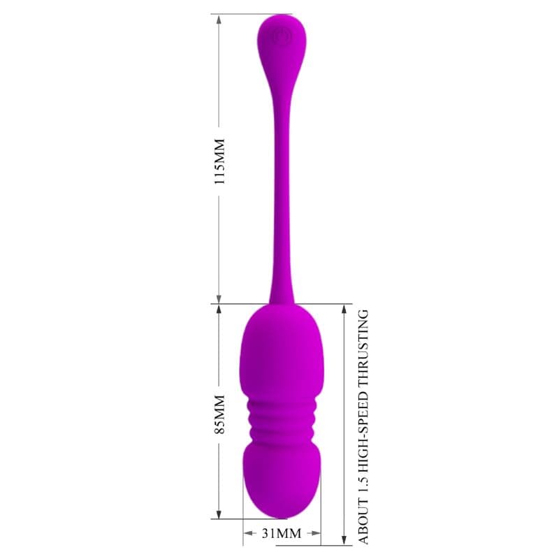 PRETTY LOVE - CALLIE PURPLE RECHARGEABLE VIBRATING EGG thumb 5