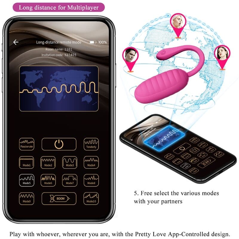 PRETTY LOVE - CATALINA PINK RECHARGEABLE VIBRATING EGG thumb 6