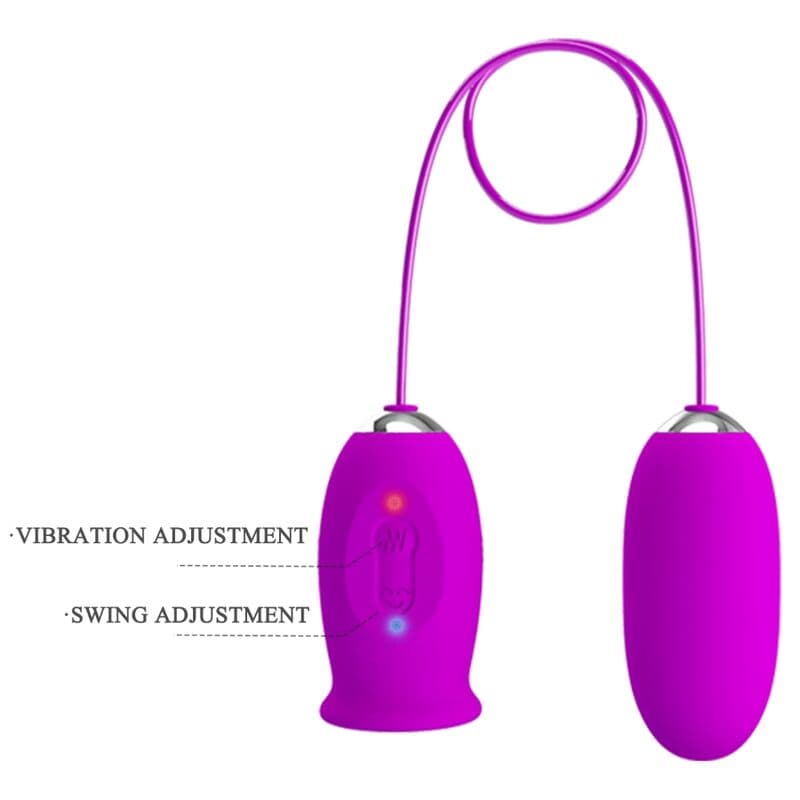 PRETTY LOVE - DAISY DUAL EGG RECHARGEABLE VIBRATOR PURPLE thumb 7
