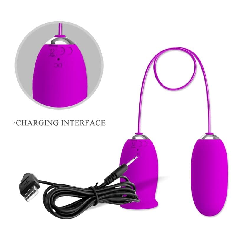 PRETTY LOVE - DAISY DUAL EGG RECHARGEABLE VIBRATOR PURPLE thumb 8
