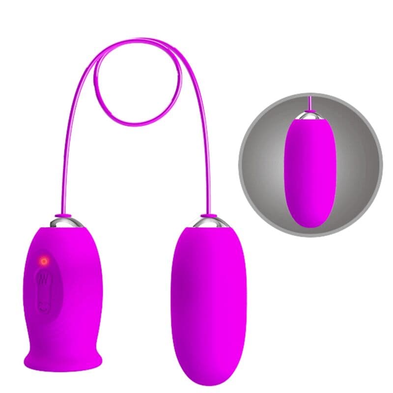 PRETTY LOVE - DAISY DUAL EGG RECHARGEABLE VIBRATOR PURPLE thumb 5