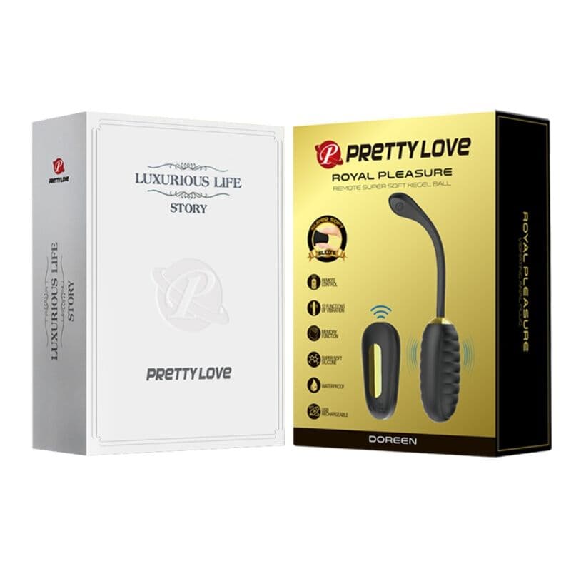 PRETTY LOVE - DOREEN LUXURY RECHARGEABLE VIBRATING EGG BLACK REMOTE CONTROL thumb 12