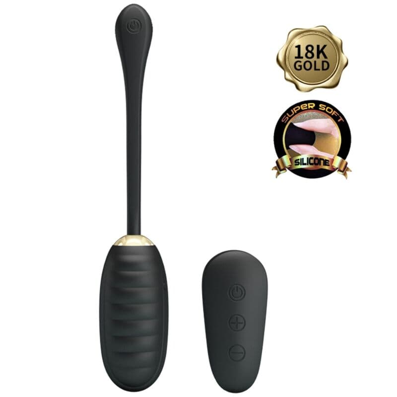 PRETTY LOVE - DOREEN LUXURY RECHARGEABLE VIBRATING EGG BLACK REMOTE CONTROL thumb 3