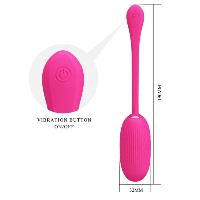 PRETTY LOVE - DOREEN RECHARGEABLE VIBRATING EGG MAGENTA REMOTE CONTROL thumb 4