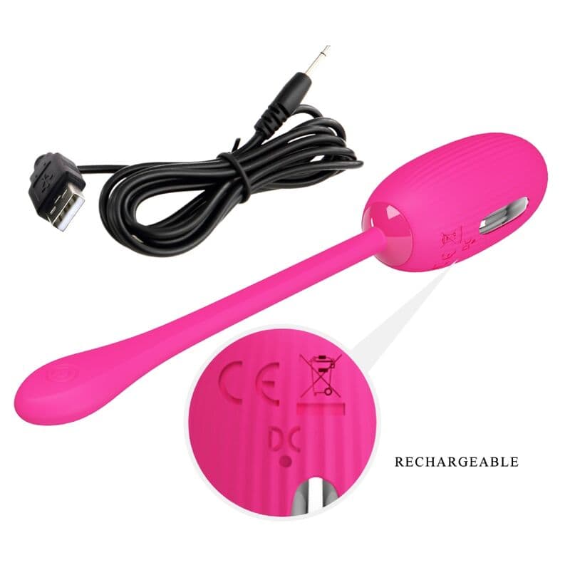 PRETTY LOVE - DOREEN RECHARGEABLE VIBRATING EGG MAGENTA REMOTE CONTROL thumb 5