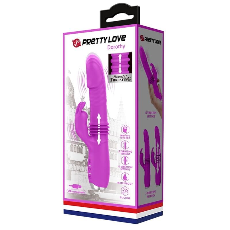 PRETTY LOVE - DOROTHY PURPLE RECHARGEABLE RABBIT VIBRATOR thumb 12