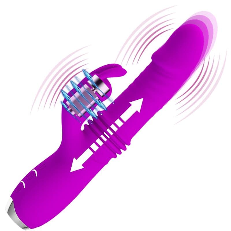 PRETTY LOVE - DOROTHY PURPLE RECHARGEABLE RABBIT VIBRATOR thumb 7