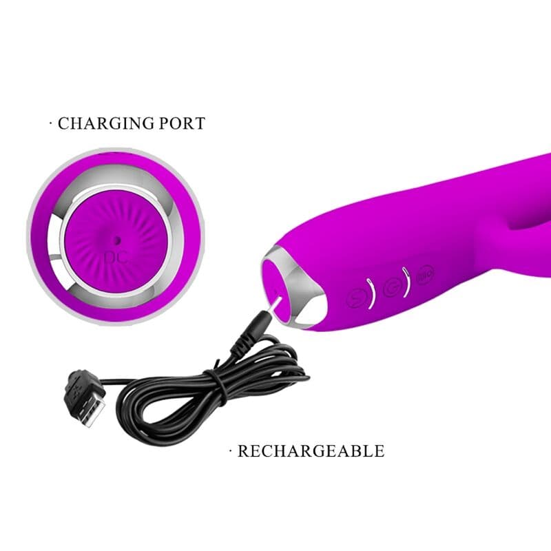 PRETTY LOVE - GLORIA RECHARGEABLE RABBIT VIBRATOR-WATERPROOF PURPLE thumb 10