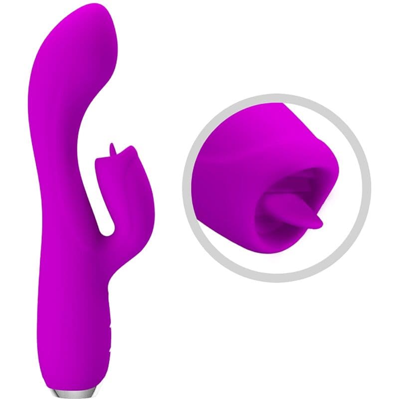 PRETTY LOVE - GLORIA RECHARGEABLE RABBIT VIBRATOR-WATERPROOF PURPLE thumb 5