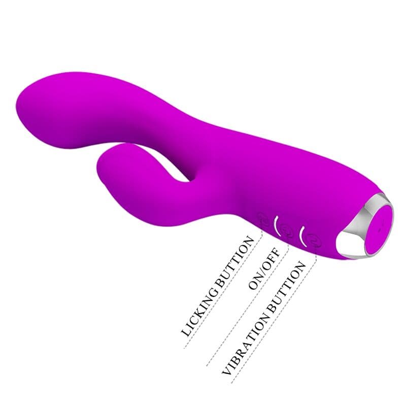 PRETTY LOVE - GLORIA RECHARGEABLE RABBIT VIBRATOR-WATERPROOF PURPLE thumb 8