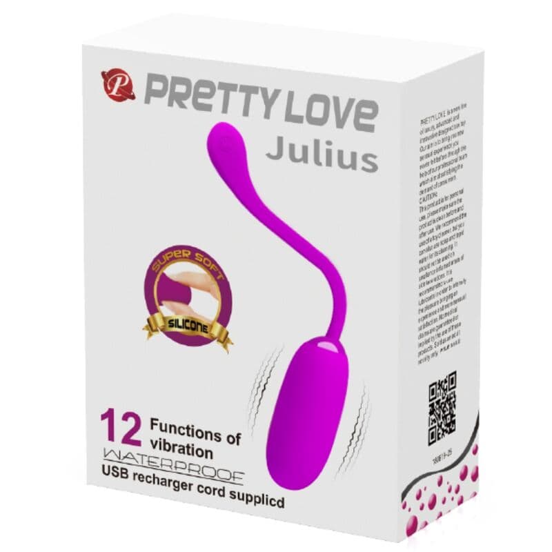 PRETTY LOVE - JULIUS WATERPROOF-RECHARGEABLE VIBRATING EGG PURPLE thumb 11