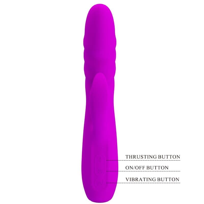 PRETTY LOVE - MELANIE PURPLE RECHARGEABLE RABBIT VIBRATOR thumb 6