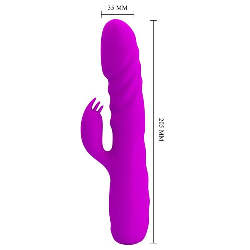 PRETTY LOVE - MELANIE PURPLE RECHARGEABLE RABBIT VIBRATOR thumb 5