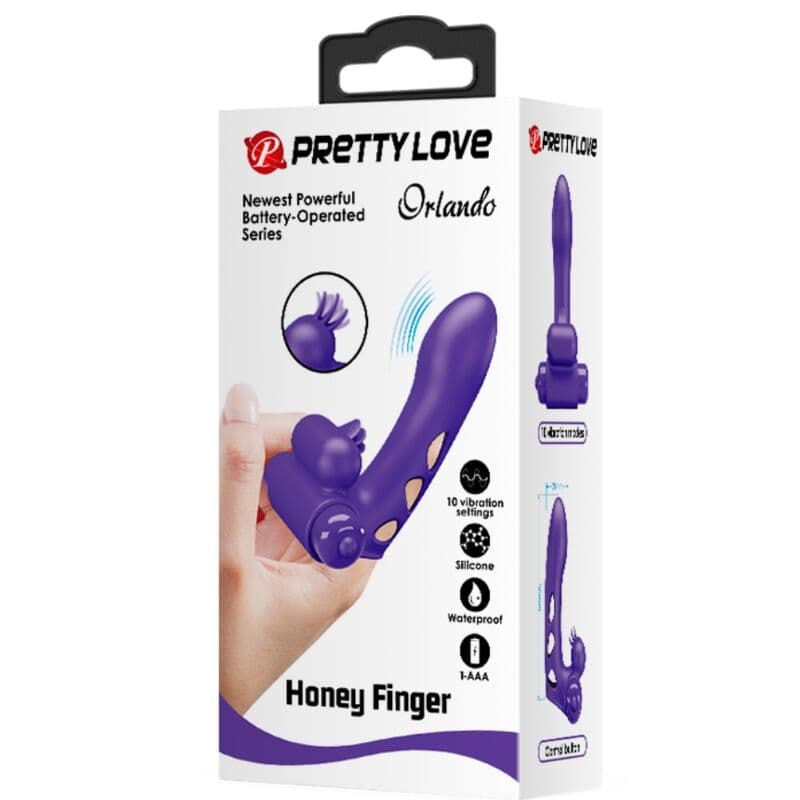 PRETTY LOVE - ORLANDO PURPLE VIBRATOR FINGER COVER thumb 9