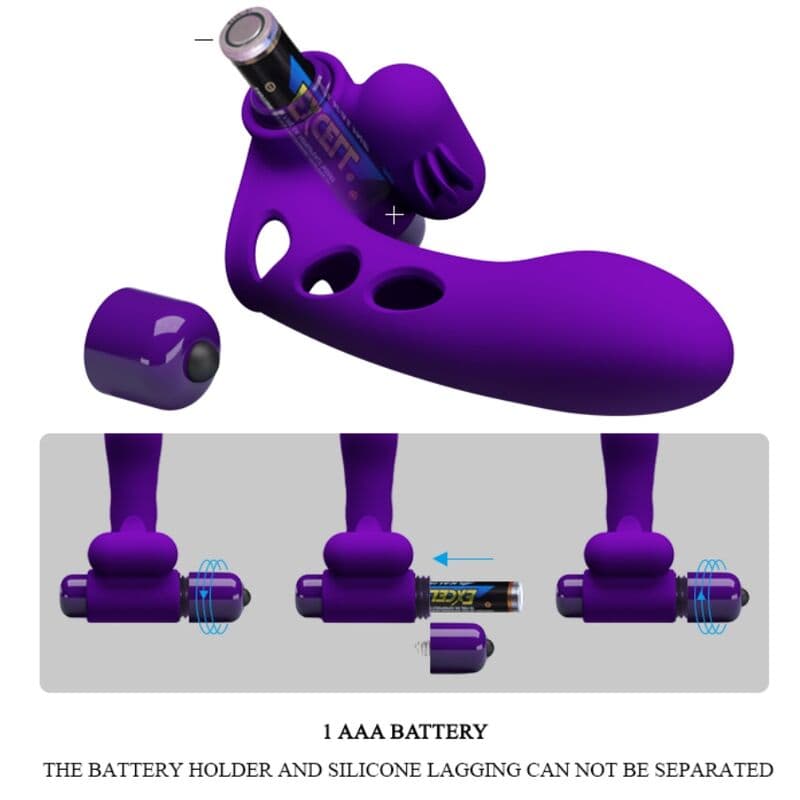 PRETTY LOVE - ORLANDO PURPLE VIBRATOR FINGER COVER thumb 7