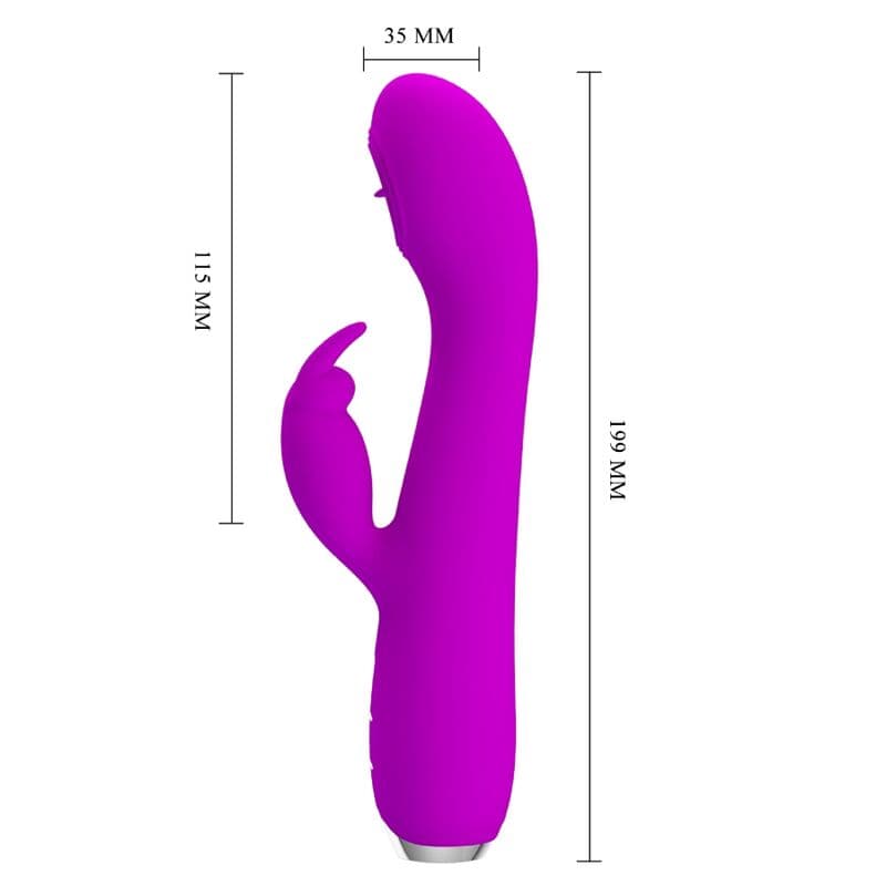 PRETTY LOVE - RACHEL RECHARGEABLE VIBRATOR WITH PURPLE SUCTION CUP thumb 7