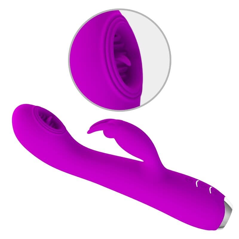 PRETTY LOVE - RACHEL RECHARGEABLE VIBRATOR WITH PURPLE SUCTION CUP thumb 4